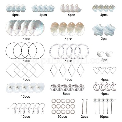 Наборы для самостоятельного изготовления сережек в геометрическом стиле DIY-SC0013-21S-1
