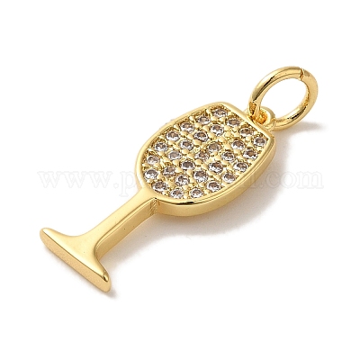 Кубические подвески из латуни с микропаве KK-U027-07G-01-1