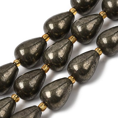 Природного пирита бисер нитей&nbsp;G-Z131-I01-01-1