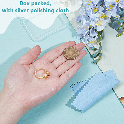 Регулируемый 925 овальный компонент кольца из стерлингового серебра с микропаве из кубического циркония STER-BC0003-57G-1