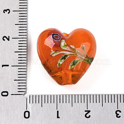 Бусины из стекла миллефиори ручной работы с неровностями LAMP-N024-42C-1