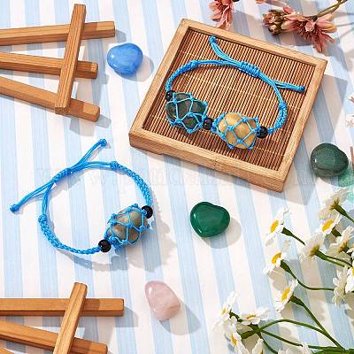 Регулируемый плетеный нейлоновый шнур макраме мешочек изготовление браслета AJEW-SW00013-05-1