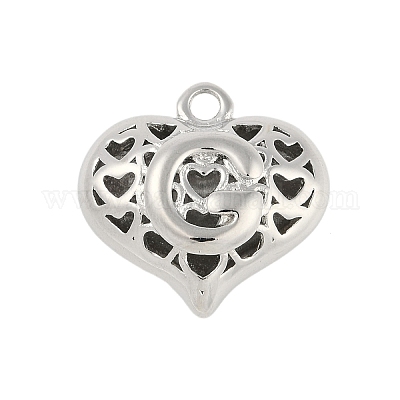 Полые латунные подвески на день святого валентина KK-M289-03G-P-1