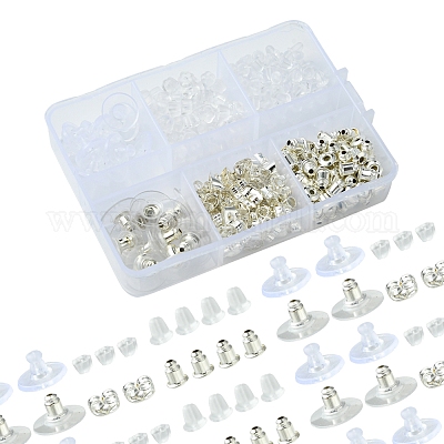 6 стиль латунный клатч-пуля клатч-пуля задняя часть серьги с подушечкой FIND-FS0003-08P-1