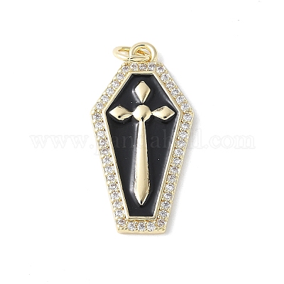 Латунные микро проложить кубического циркония подвески KK-F892-04G-01A-1