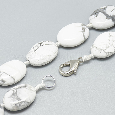 Натуральный Howlite бисерные ожерелья NJEW-S402-10-1