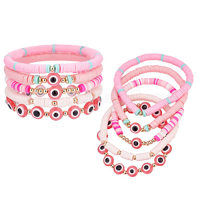 Beach Bracelets Jewelry Wholesale Bracelet Lot of 6 Beaded Stretch Bracelets