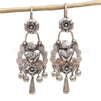 Серьги-подвески из сплава с цветочной кисточкой FS-WGCBCB2-01-1