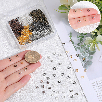 1200 шт. Защитные устройства и протекторы из латунной проволоки двух цветов KK-SP0002-01-1