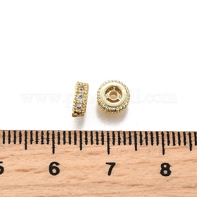 Латунные микро проложить кубического циркония бусы KK-C106-24A-02-1
