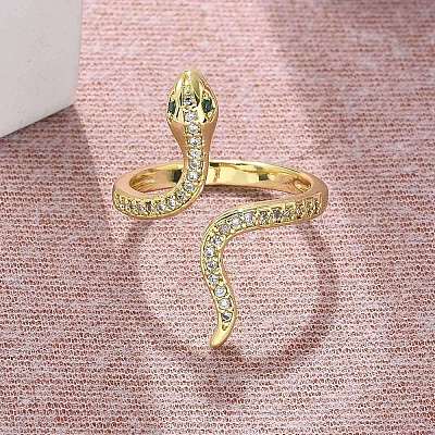 Манжеты из латуни с микро паве кубический цирконий для женщин RJEW-Z084-01G-05-1