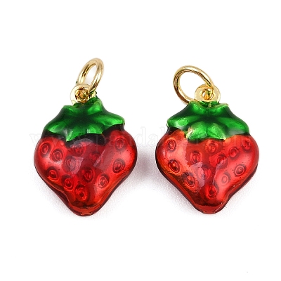 Латунные эмалевые подвески с фруктами KK-I377-04G-A03-1