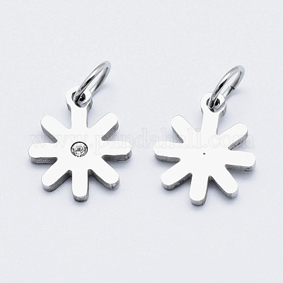 Подвески из экологически чистой хирургической нержавеющей стали 316 с микропаве из кубического циркония RB-I078-80P-NR-1