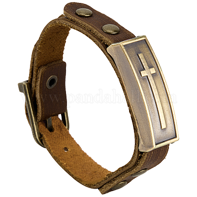 Регулируемые браслеты из воловьей кожи для женщин и мужчин BJEW-WH20012-09AB-1