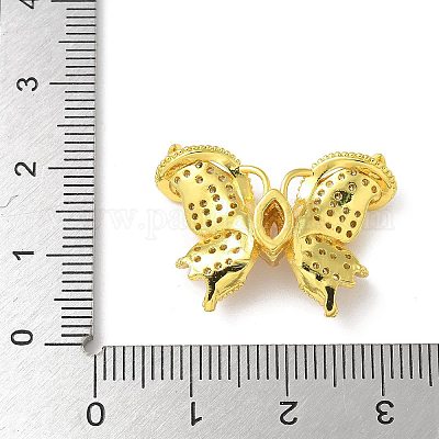 Латунные микропаве прозрачные подвески с фианитом KK-A236-07G-1