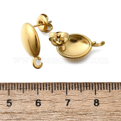 Фурнитура для сережек-гвоздиков из нержавеющей стали 304 STAS-H233-30G-1