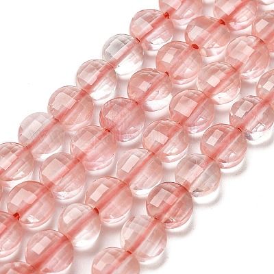Вишневого кварца стеклянные бусы пряди G-C179-A6mm-16-1