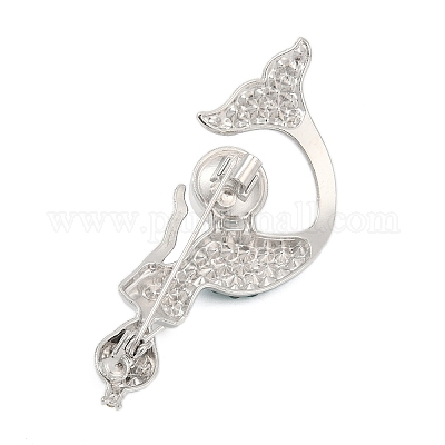 Броши из сплава русалок со стразами для одежды рюкзака&nbsp;LS-PALLOY-D361-24P-02-1