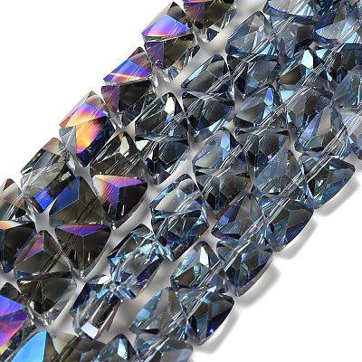 Стеклянные бусины с гальваническим покрытием  EGLA-P066-02A-HP04-1