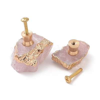 Ручка ящика из натурального розового кварца CABI-PW0001-141G-03-1