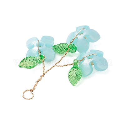 Пластик с подвесками из акрила и медной проволоки PALLOY-JF03601-02-1