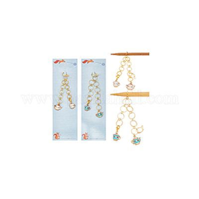 Латунные вязальные цепочки для счетчика рядов HJEW-NB00127-1