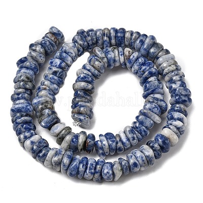 Натуральное синее пятно нитки из бисера яшмы G-A285-A10-01-1