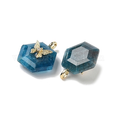 Подвески из натурального апатита ограненные G-P585-01G-08-1