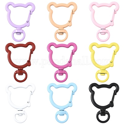 14 шт. окрашенных распылением экологически чистых застежек-карабинов из сплава FIND-FS0004-59-1