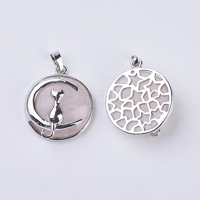 Кулоны для котят из розового кварца X-G-K234-D13-1