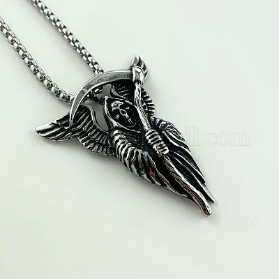 Мужские панк-кулоны с жнецом из нержавеющей стали 304 OF4864-1
