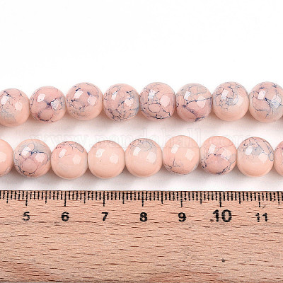 Выпечка окрашенные стеклянные бусины пряди X1-DGLA-N003-10mm-C02-1