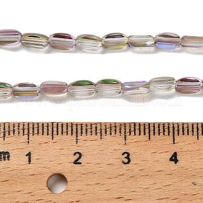 Стеклянные бусины с гальваническим покрытием  EGLA-P064-01A-HR02-1