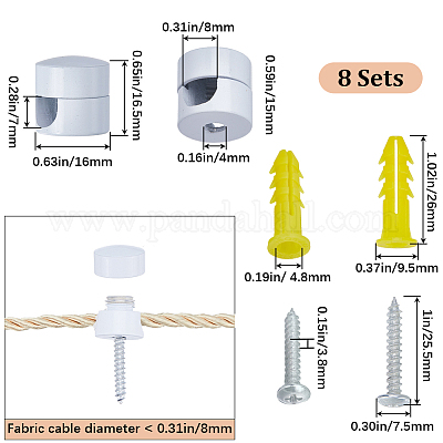 Алюминиевые зажимы для управления кабелем AJEW-WH0502-14A-1