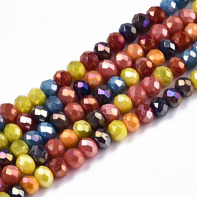 Chapelets de perles en verre opaques&nbsp;X-GLAA-T006-12A-1