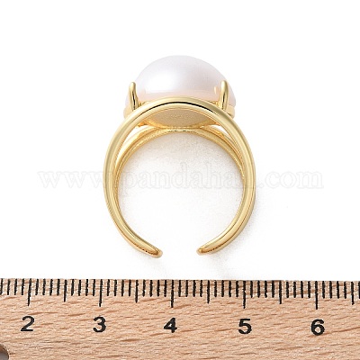 Стойка покрытие латунь открытые манжеты кольца RJEW-M172-05G-1