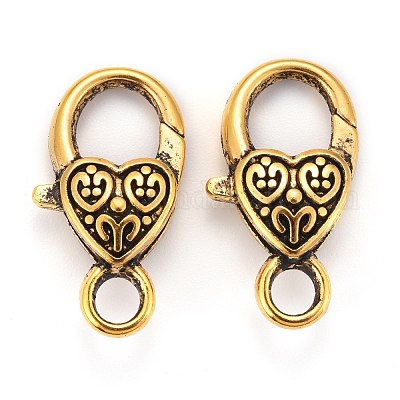 Застежки когтей омара в виде сердца в тибетском стиле X-GLF014Y-1