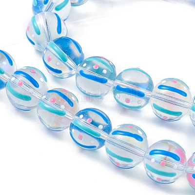 Прозрачные стеклянные бусины LAMP-F029-01G-1