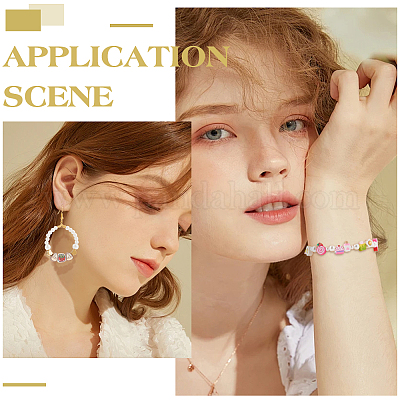 300 шт. 10 вида бусин из пищевой полимерной глины ручной работы CLAY-SC0002-21-1