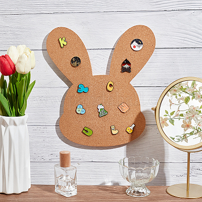 Настенная брошь в виде кролика AJEW-WH0433-01D-1