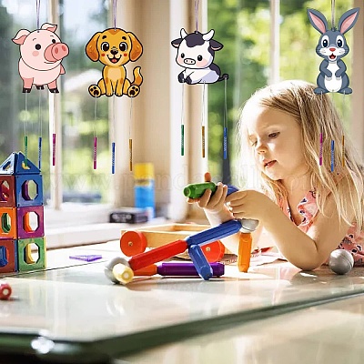 Наборы для самостоятельного изготовления колокольчиков из круглой трубки из дерева и алюминия DIY-WH20038-007-1