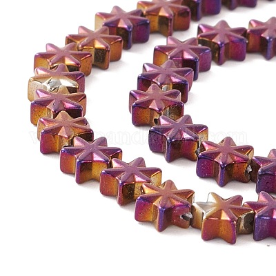 Гальванизировать синтетические немагнитных гематита бусы G-I317-03F-1