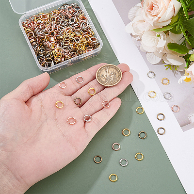 4 цвет сплав закрытые соединительные кольца FIND-GA0006-89A-1