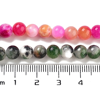 Природные персидские нефрита бисер пряди G-D434-6mm-M-1