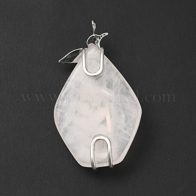 Природного розового кварца подвески G-G870-08P-1