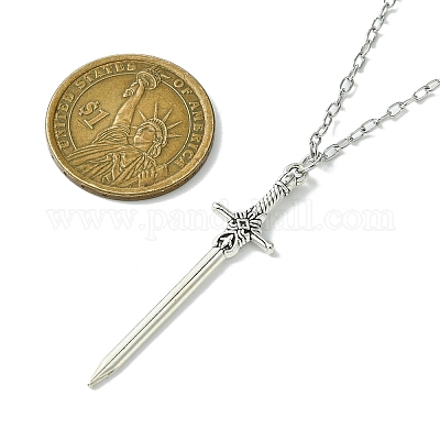 Готические ожерелья из нержавеющей стали 304 с цепочкой из троса NJEW-JN04983-01-1