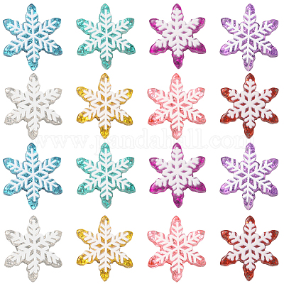 48шт 8 цвета прозрачные кабошоны из смолы FIND-SC0011-37-1