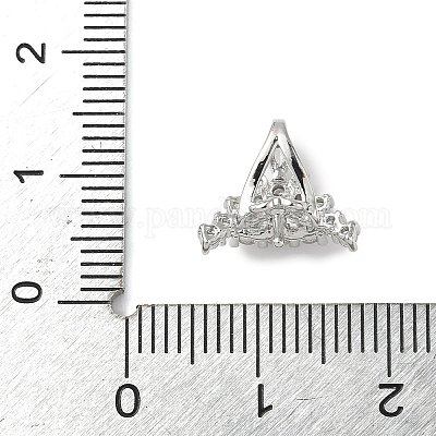 Латунные серьги-кольца из прозрачного кубического циркония KK-D369-03P-1