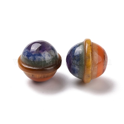 Чакра натуральный драгоценный камень круглые украшения дисплея G-G864-22-1