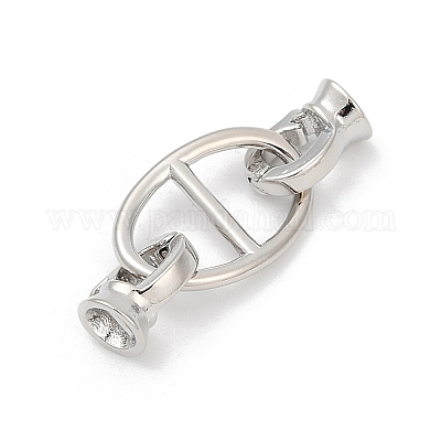 Овальные латунные раскладывающиеся застежки KK-U062-43P-1